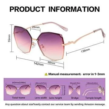 S.NOTIO Polygon Sunglasses for Women - UV400 Geometric Style