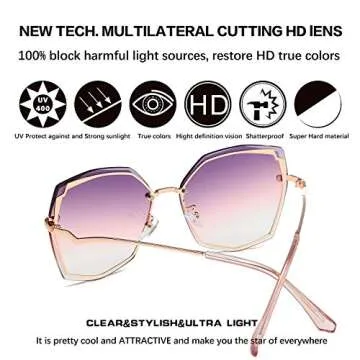 S.NOTIO Polygon Sunglasses for Women - UV400 Geometric Style