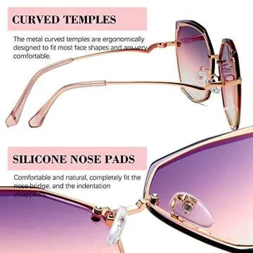 S.NOTIO Polygon Sunglasses for Women - UV400 Geometric Style