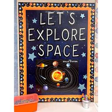 Teacher Created Night Sky Bulletin Board Roll - Durable & Reusable