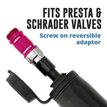 Vibrelli Mini Bike Pump with Gauge - Presta & Schrader - 110 PSI - Portable Bicycle Pump for Road, Mountain, BMX Bike Tires - Mounting Bracket Included