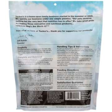 Tucker's Raw Frozen Freeze Dried Raw Dog Food, Salmon & Pumpkin Formula 12oz