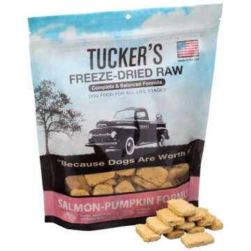 Tucker's Raw Frozen Freeze Dried Raw Dog Food, Salmon & Pumpkin Formula 12oz