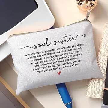 Soul Sister Definition Cosmetic Bag Soul Sisters Gift Friends Gift Ideas Makeup Bag Best Friend Birt...