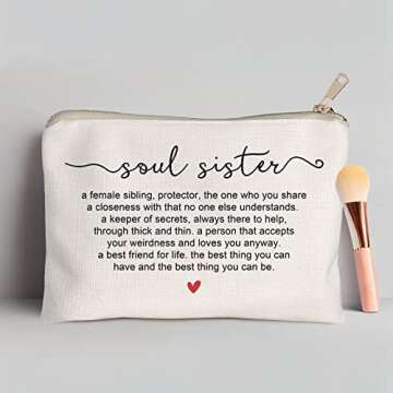 Soul Sister Cosmetic Bag Stylish Makeup Travel Gift