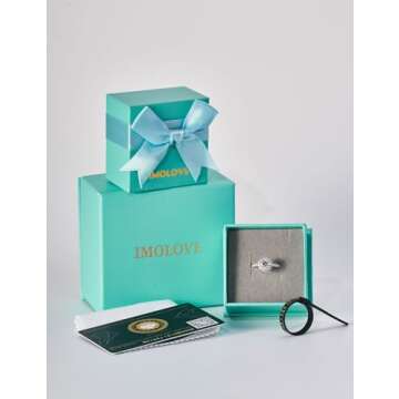 IMOLOVE Moissanite Halo Engagement Rings for Women Halo Rings for Women Promise Rings for her Sterling Silver plated with 18K White Gold 1.64ct D Color VVS1 Clarity Moissanite(5.5)