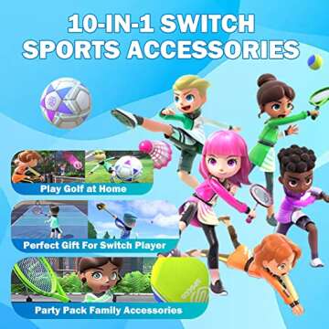 Switch Sports Accessories for Nintendo Switch Games: Family Fun Pack