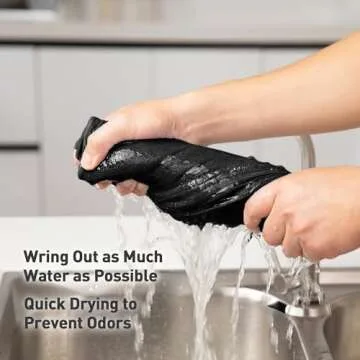 WEAWE Black Microfiber Cleaning Cloth 13"x13", Ultra Soft Absorbent Microfiber Cleaning Rags for Housekeeping Cleaning Supplies, Lint Free Reusable Cleaning Cloths for House Washable, Pack of 12