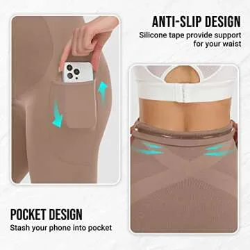 MIRITY Seamless Maternity Leggings Over Belly with Pockets