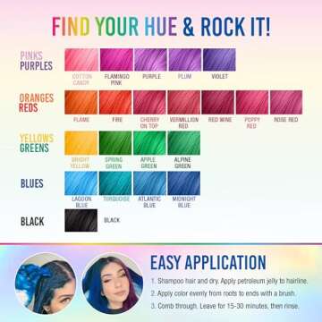 Punky Atlantic Blue Semi Permanent Conditioning Hair Color, Vegan, PPD and Paraben Free, lasts up to 35 washes, 3.5oz