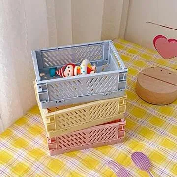 Collapsible Storage Crate Set for Home & Office Organization