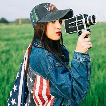 4th of July Independence Day American Patriotic Flag Hat Unisex Vintage Embroidery Washed Distressed Cotton Baseball Cap Adjustable USA Trucker Dad Baseball Hat