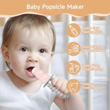 Morlike Baby Tiny Pops, 100% Silicone Popsicle Mold for Infants 4 Months +, Breastmilk Ice Pop Molds...