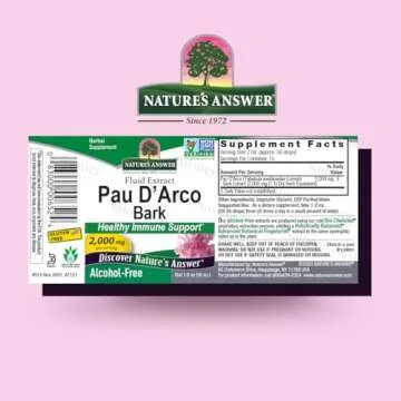 Nature's Answer PAU D'Arco Inner Bark | Supports Immune System | Helps Maintain Intestinal Flora | A...