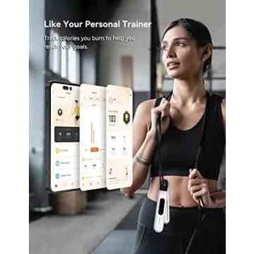 Momax Smart Jump Ropes for Fitness, Cordless Skipping Rope with APP, Adjustable Workout Jump Ropes with Counter, Digital Jump Rope for Men Women Kids, Indoor Outdoor Home Gym Exercise, Smart Hop