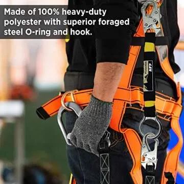 AFP Heavy-Duty 18 inch D-Ring Extender for Fall Safety