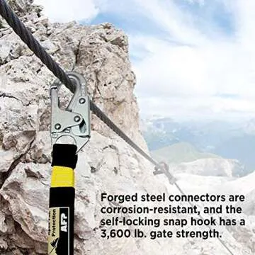 AFP Heavy-Duty 18 inch D-Ring Extender for Fall Safety