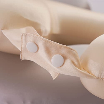 22 Momme Mulberry Silk Travel Neck Pillow for Pain Relief