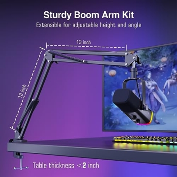 RGB Dynamic PC Mic Kit for Gaming & Podcasting