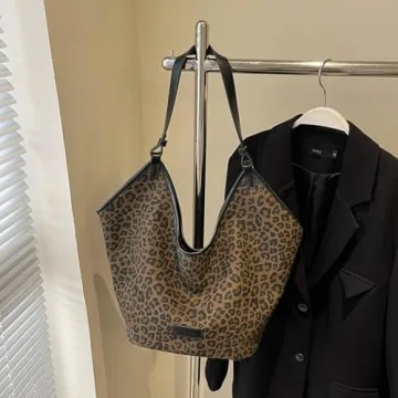 YFGBCX Cheetah Hobo Suede Bag for Women - Trendy and Spacious