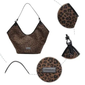 YFGBCX Cheetah Hobo Suede Bag for Women - Trendy and Spacious