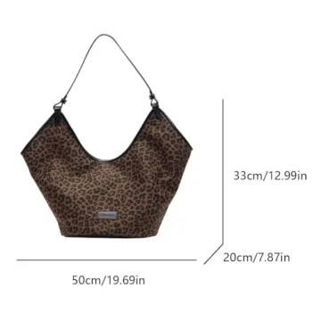 YFGBCX Cheetah Hobo Suede Bag for Women - Trendy and Spacious