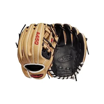 Wilson 2022 A450 11.5" Infield Baseball Glove - Black/Blonde, Left Hand Throw