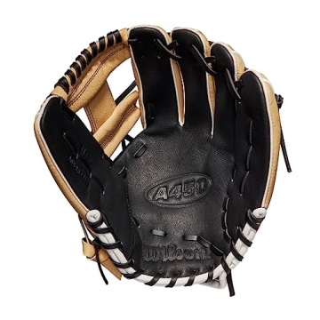 Wilson 2022 A450 11.5" Youth Baseball Glove - Black/Blonde