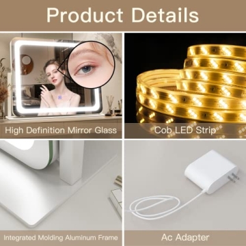 FENNIO 22''x19'' Vanity Mirror with Lights