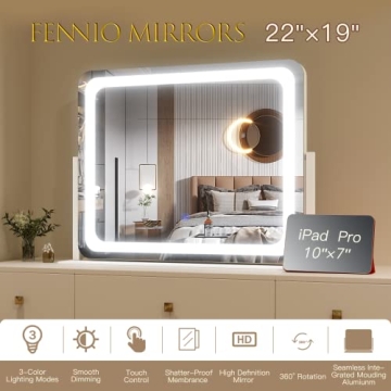 FENNIO 22''x19'' Vanity Mirror with Lights