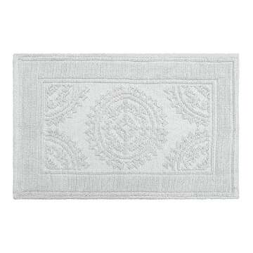 Jean Pierre New York Cotton StoneWash Medallion Bath Rug 17x24 in, Aqua