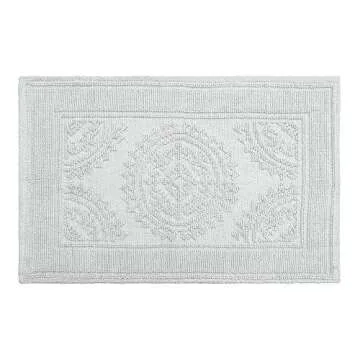 Jean Pierre New York Cotton StoneWash Medallion Bath Rug 17x24 in, Aqua