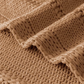 RECYCO Cable Knit Throw Blanket for Cozy Comfort