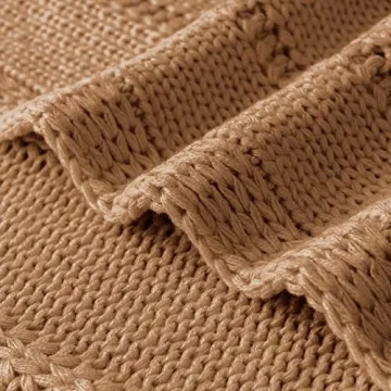 RECYCO Cable Knit Throw Blanket for Cozy Comfort
