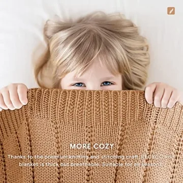 RECYCO Cable Knit Throw Blanket for Cozy Comfort