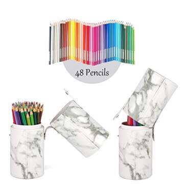 Stylish Marble Makeup Brush Holder Travel Case