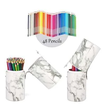 Stylish Marble Makeup Brush Holder Travel Case