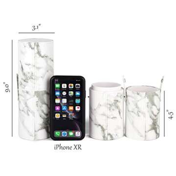 Stylish Marble Makeup Brush Holder Travel Case