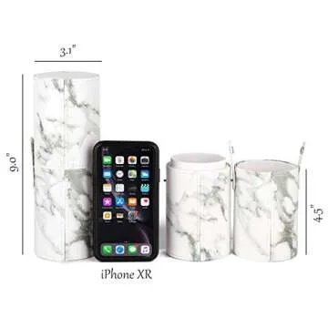 Stylish Marble Makeup Brush Holder Travel Case