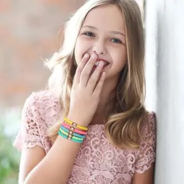 Colorful Preppy Bracelets for Kids Party Favors