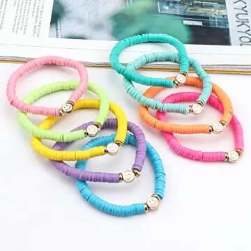 Colorful Preppy Bracelets for Kids Party Favors