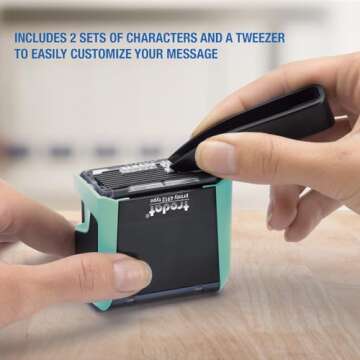 Trodat Printy 4912 Self Inking Pastel Green Do it Yourself (DIY) 4 line Personalized Custom Message or Address Stamp kit with Black Ink, Impression Size: 3/4” x 1-7/8” inch