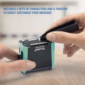 Trodat Printy 4912 Self Inking Pastel Green Do it Yourself (DIY) 4 line Personalized Custom Message or Address Stamp kit with Black Ink, Impression Size: 3/4” x 1-7/8” inch