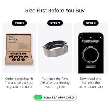 ULTRAHUMAN Ring AIR - Sleep & Fitness Tracker, FSA-Approved Wearable, Smart Ring for Women & Men, No...