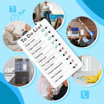 2 Pcs Chore Chart for Kids Multiple Kids - Dry Erase to Do List, My Chores Slider Chart, ADHD Tools for Kids - Magnetic Chore Board and Routine Chart for Fridge