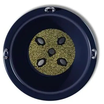 Drop 'N' Slow® Patented Portable Equine Slow Feeder Insert Designed to Reduce Choke, Curb Bad Eating Habits and Promote Healthy Digestion in Horses - Fits 12 Inch Round Feed Tubs