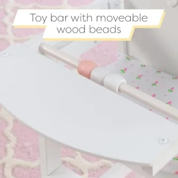 KidKraft Tiffany Bow Scalloped-Edge Doll High Chair - White