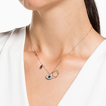 Swarovski Duo Evil Eye Pendant for Elegant Women