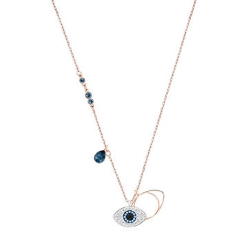 Swarovski Duo Evil Eye Pendant for Elegant Women