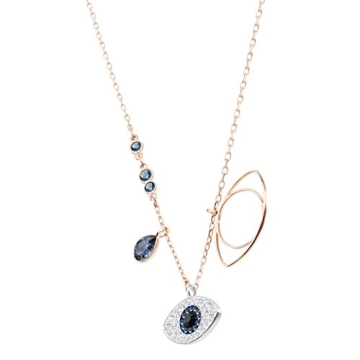Swarovski Duo Evil Eye Pendant for Elegant Women